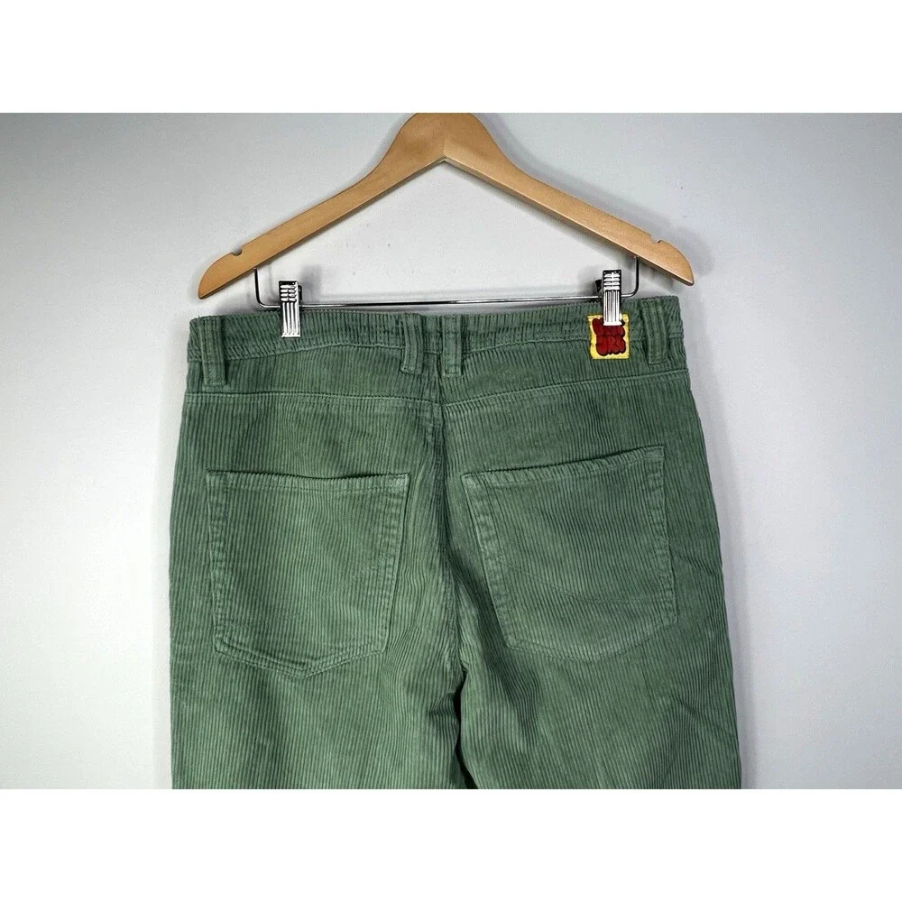 Empyre Loose Fit Mens 33 Green Corduroy Skate Pants measures 35x29 Y2K 90s